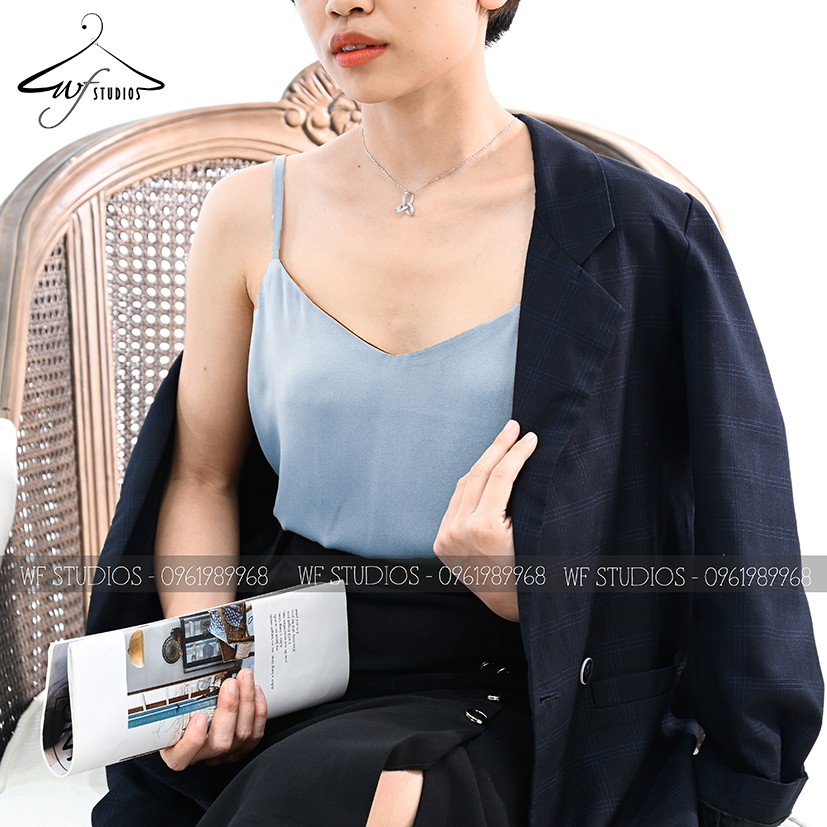 Áo hai dây nữ lụa cao cấp, mát, mịn, không nhăn - AD01 - wfstudios