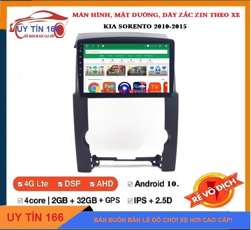 [Hỗ Trợ Lắp Đặt] Màn hình DVD ô tô android 10. màn hình lắp sim 4G  RAM 2G ROM 32G cho xe KIA SORENTO 201020112012201320142015 IPS chống chói thu phát wifi đang làm mưa làm giá trên thị trường hiện nay SHOP UY TÍN 166 !