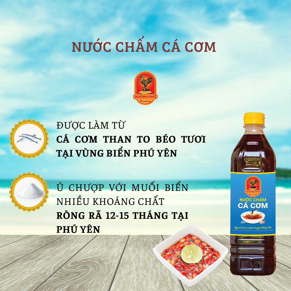 Nước chấm cá cơm Hương Phú 7 độ đạm 1000ML