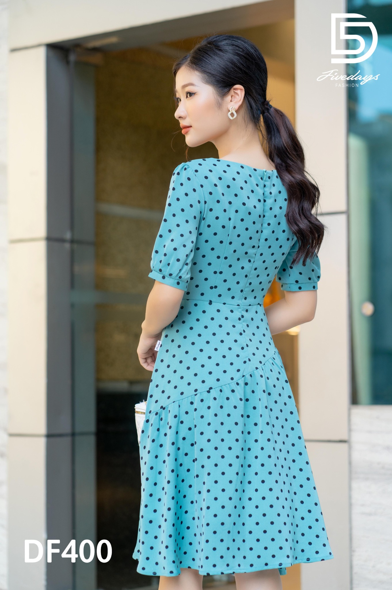 Fivedays - Đầm xoè chấm bi