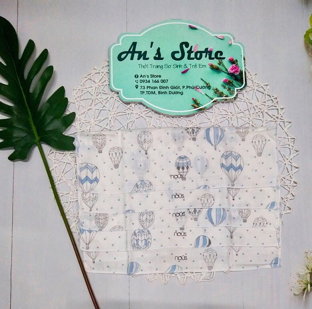 Sét 5 khăn sữa xô hình khí cầu