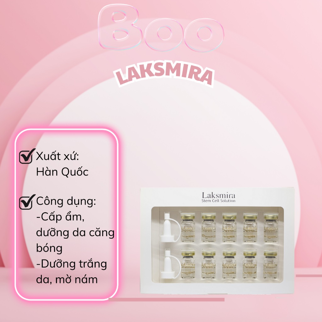 Tế bào gốc dưỡng trắng laksmira stem cell solution - tách lẻ