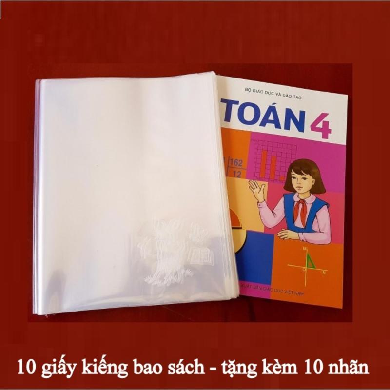 Mua 10 tờ kiếng bao sách loại dày - tặng kèm 10 nhãn nhỏ