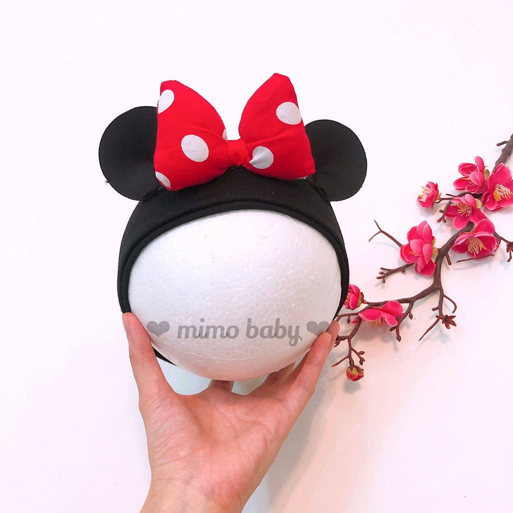 Băng đô bản to nơ mickey dễ thương cho bé