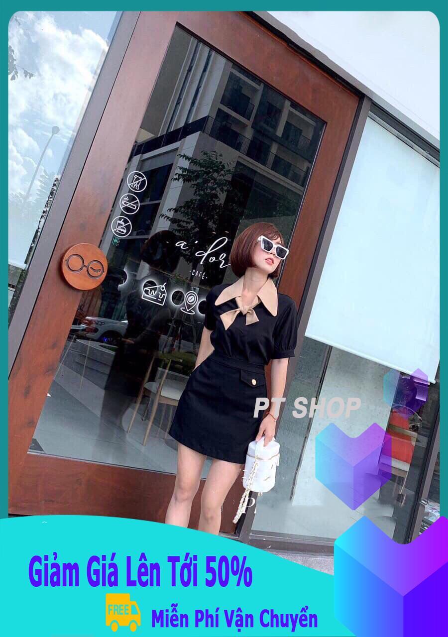 [HCM]Set Áo Phi Lụa + Chân Váy Thời Trang PT Shop