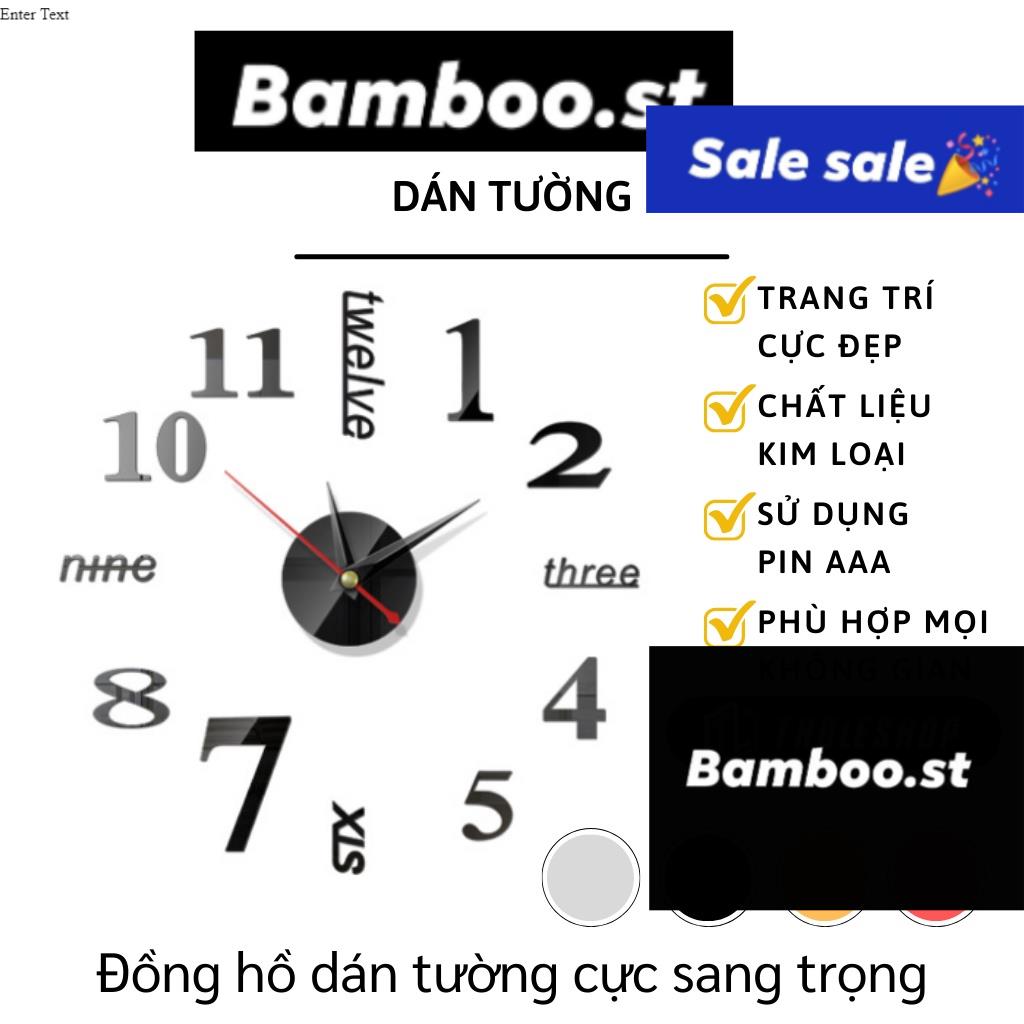 Đồng hồ dán tường 3d - đồng hồ treo tường trang trí nhà, sang trọng, độc đáo 6971