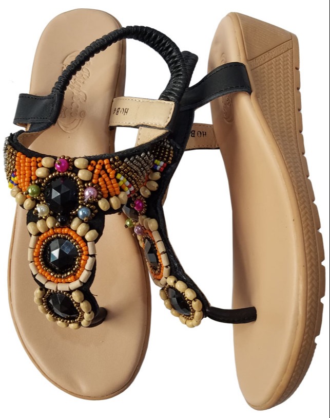 Giày sandal nữ quai kẹp biggben da bò thật sdnb52