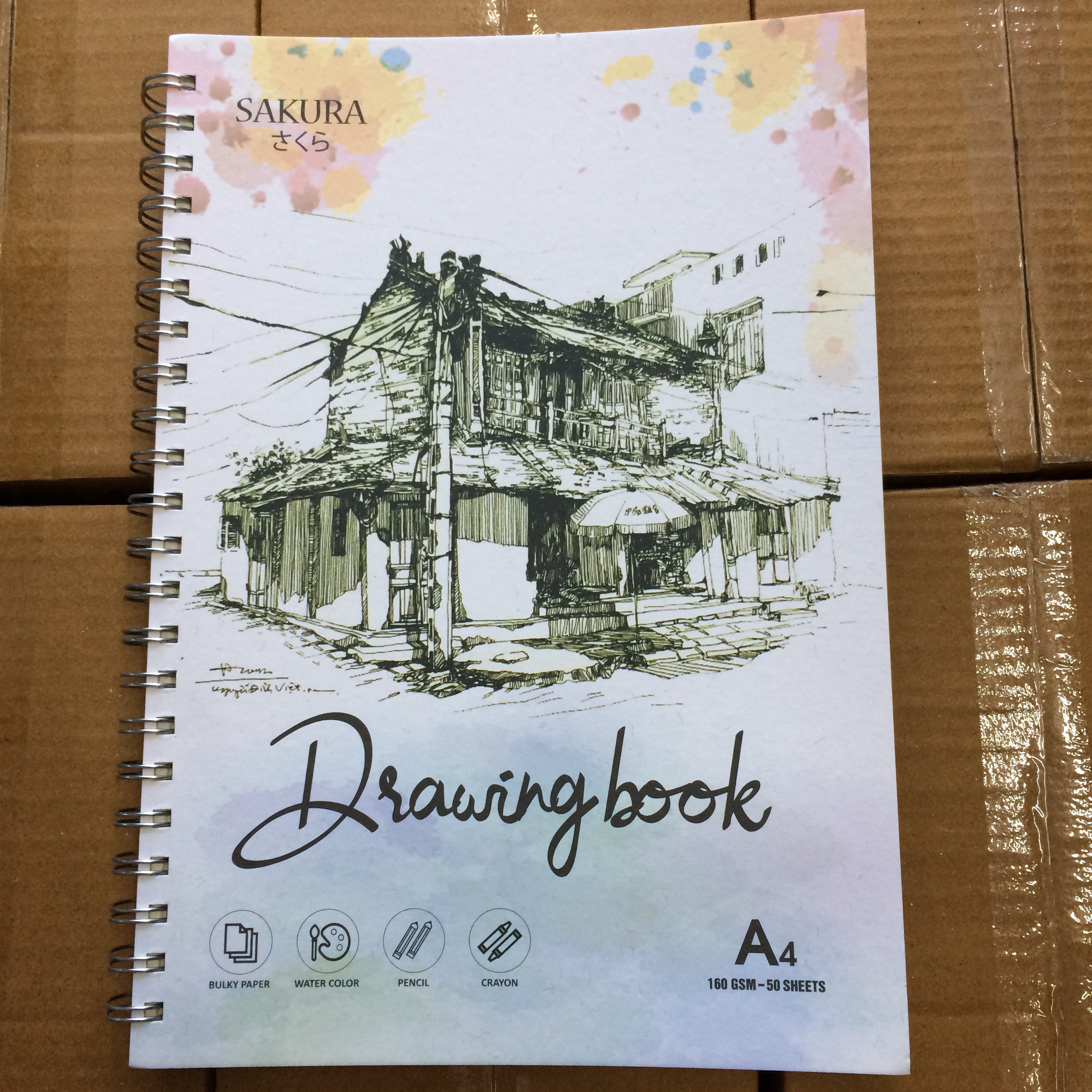 Vở vẽ Sakura khổ A4 50 tờ