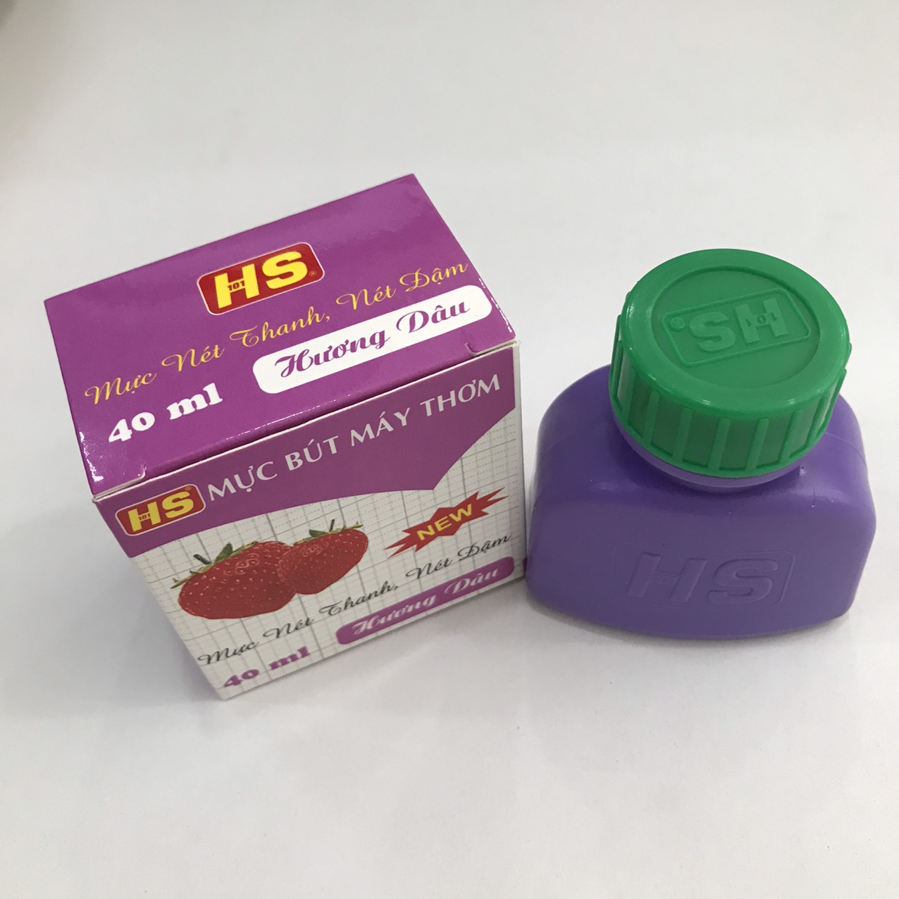 [HCM]Mực dâu (mực trái dâu) tím HS bơm viết máy hủ nhựa