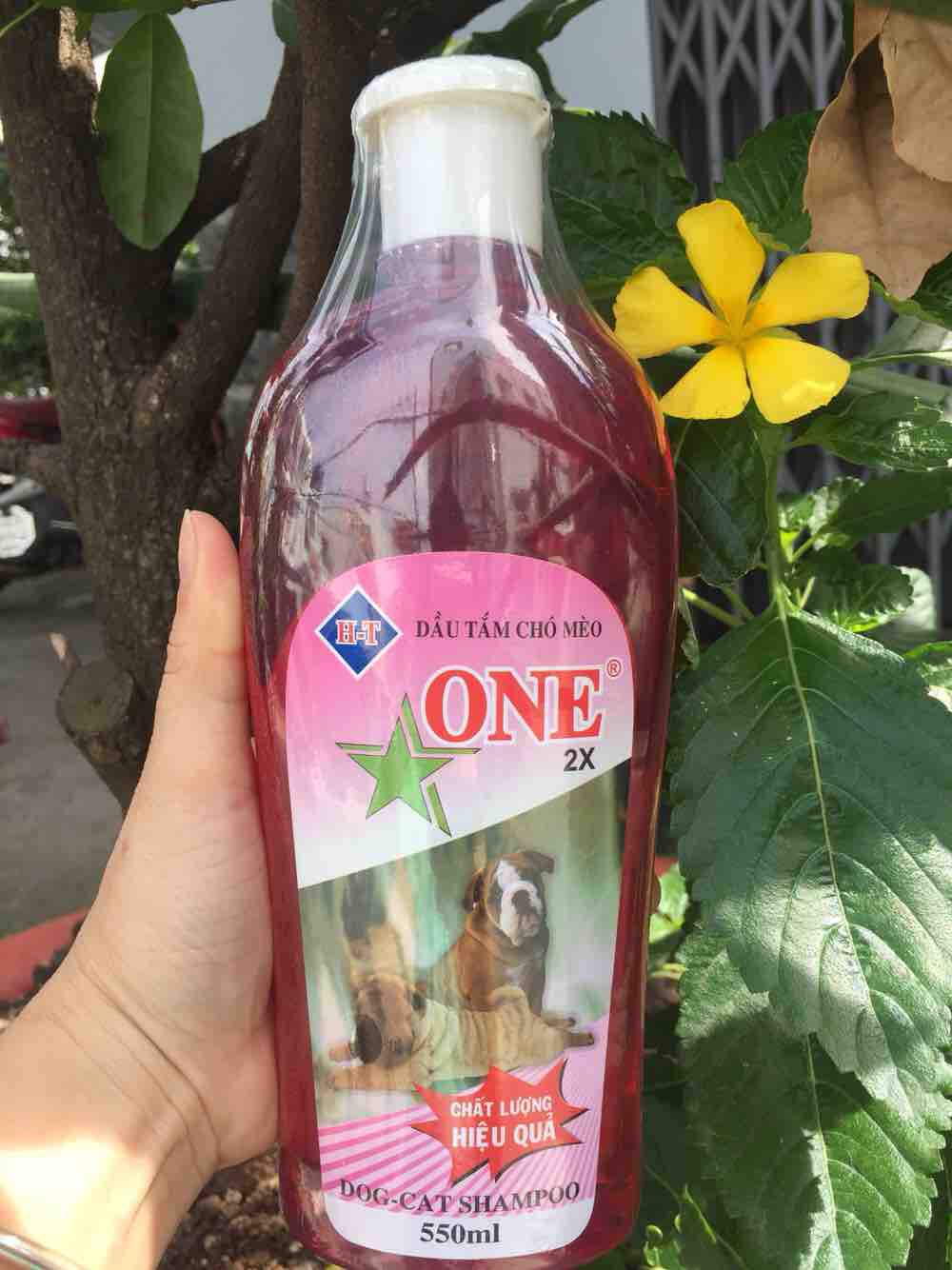 Dầu tắm Chó Mèo ONE 2X  500 ml sạch ve rận