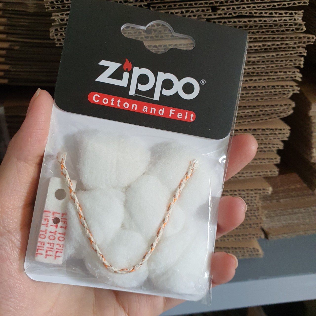 [HCM]Phụ Kiện SET Bông Gòn Zippo ( Kèm Chặn Xăng Và Bấc)