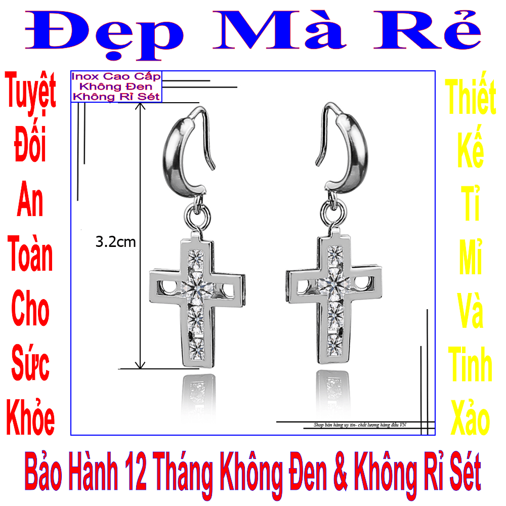 Women necklaces stainless steel đẹp that cheap face Cross applique 4 stones zircon wire style leaves me-commitment 1 Đổi 1 if Hoen, rust