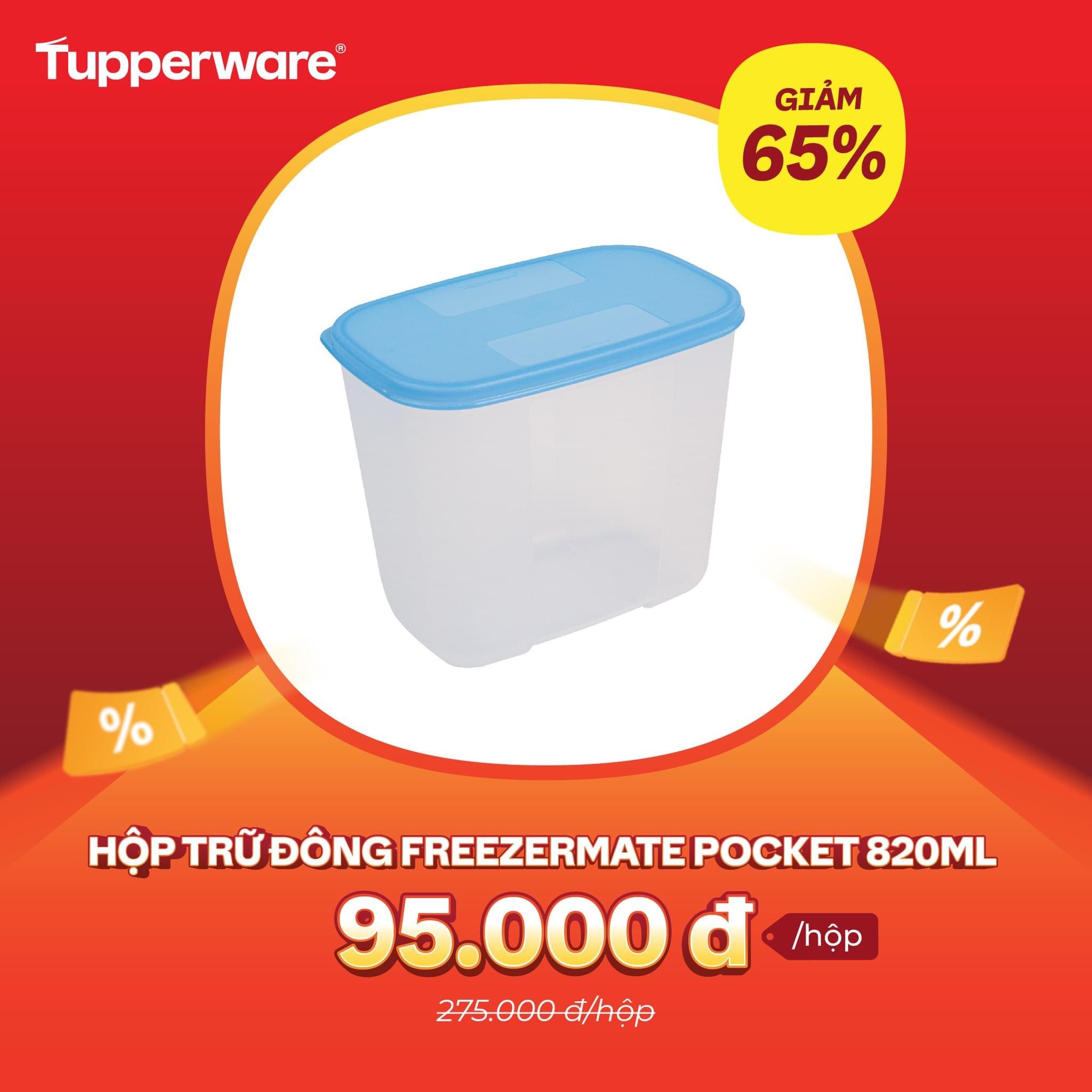 Hộp trữ đông Tupperware Freezermate Pocket 820ml