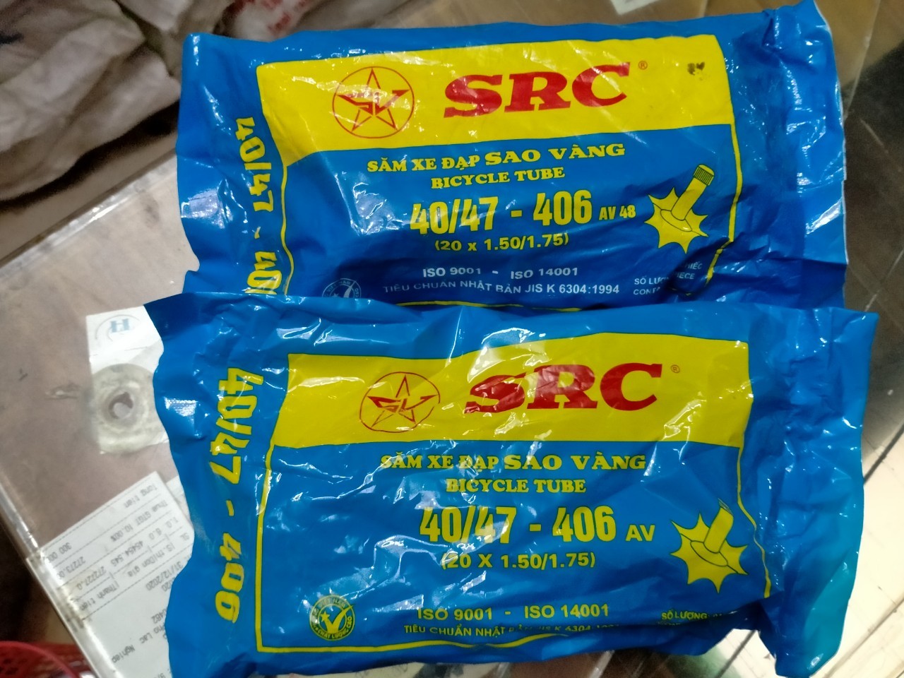Săm Xe Đạp Sao Vàng 40/47-406 (20x1.5/1.75) Chính Hãng