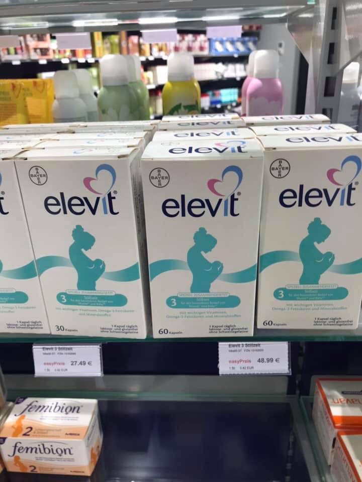 ELEVIT - THUỐC BỔ CHO BÀ BẦU-HÀNG ĐỨC (60 viên)