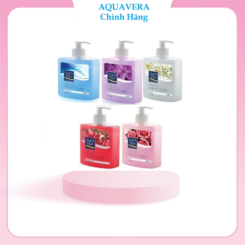 Combo 10 chai nước rửa tay aqua Vera nhiều mùi hương 500ml/1 chai