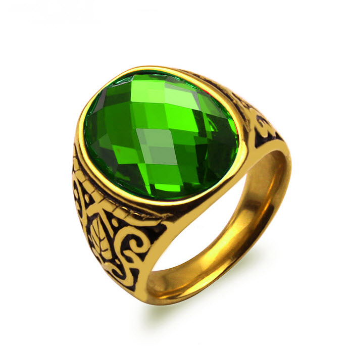 Nhẫn nam titan đá đẹp không đen không gỉ đẹp mạ vàng 24k Người Đẹp Vì Lụa