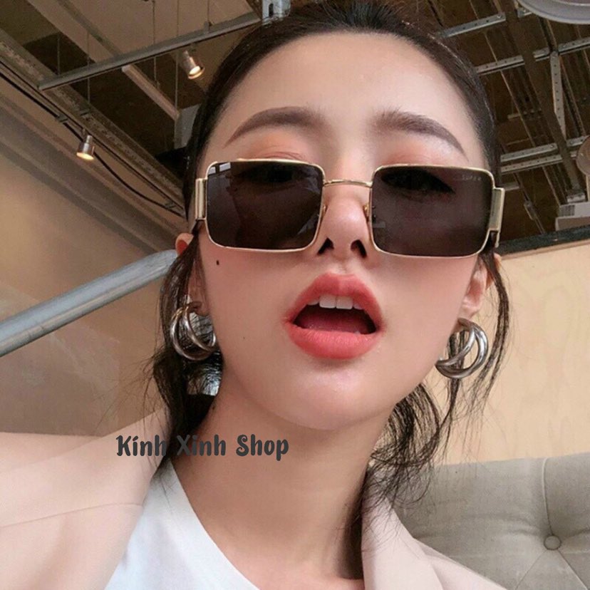 Kính râm Nữ Mắt vuông retro phong cách Hàn Quốc (ĐEN)