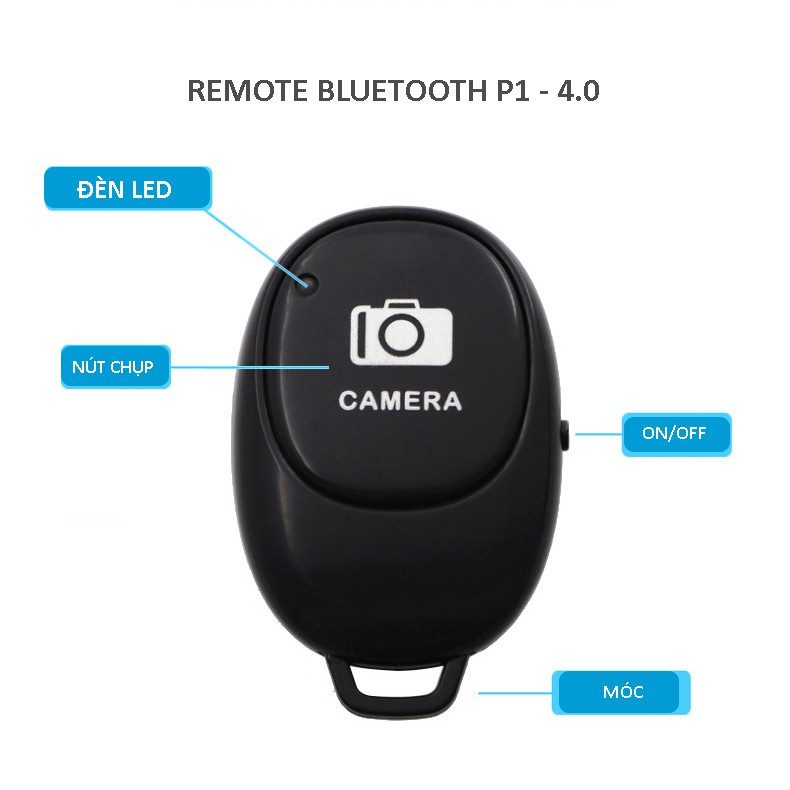 [HCM]NÚT BẤM CHỤP ẢNH TỰ SƯỚNG TỪ XA REMOTE BLUETOOTH CHỤP ẢNH