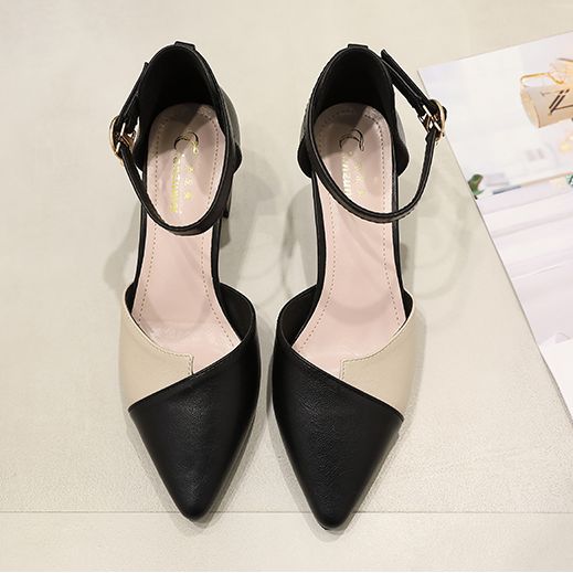 Giày Cao Gót 5 Phân Mã MAC15 Đế Vuông Bít Mũi