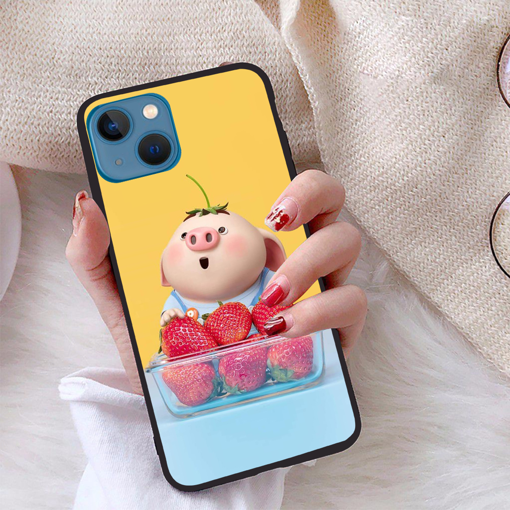 Ốp lưng iphone 13 viền dẻo tpu bst pig cute