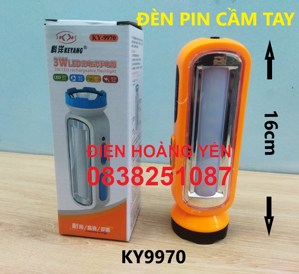 Đèn pin led sạc, đèn học, đèn bàn led siêu sáng 2 in 1 đa năng giá sốc