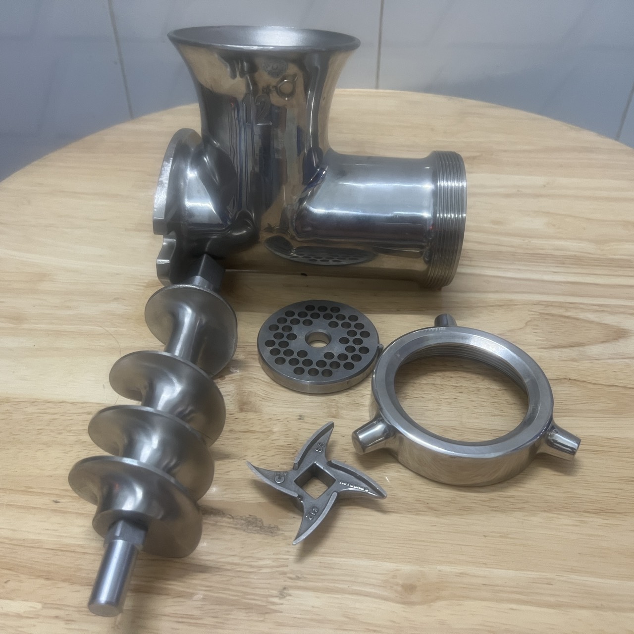 Bộ đầu inox máy xay thịt Đài Loan