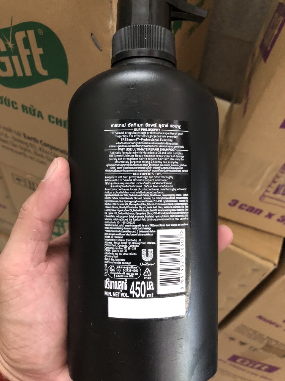 Dầu Gội TRESemme KERATIN SMOOTH Đỏ Thái Lan 400ml