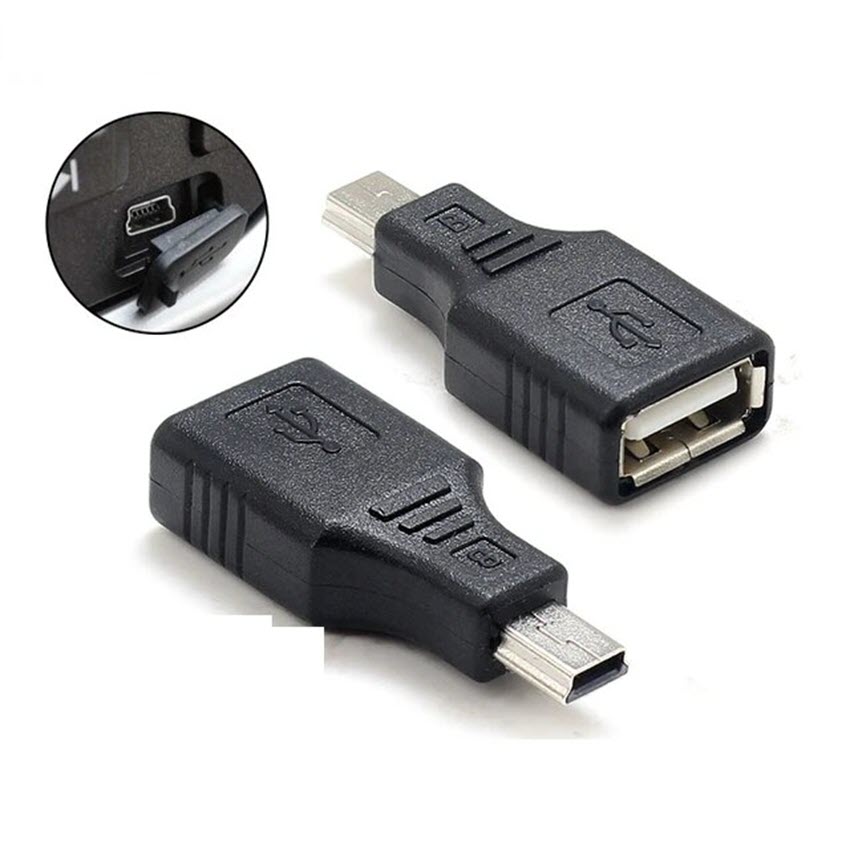 Đầu chuyển đổi Mini USB to USB OTG (Đen)