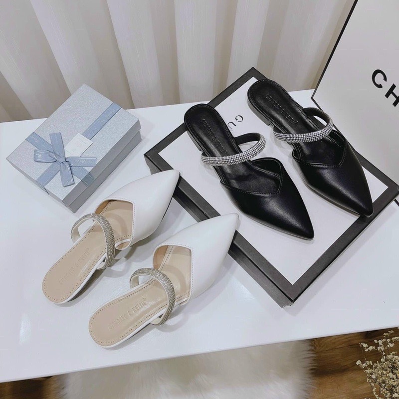 Sục nữ mũi nhọn quai đá lấp lánh sang chảnh M01
