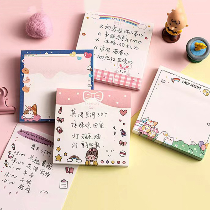 Giấy Note 80 Tờ Cute Giấy Ghi Chú Cartoon Dễ Thương Nhiều Hình Hoạt Họa Đáng Yêu GA625