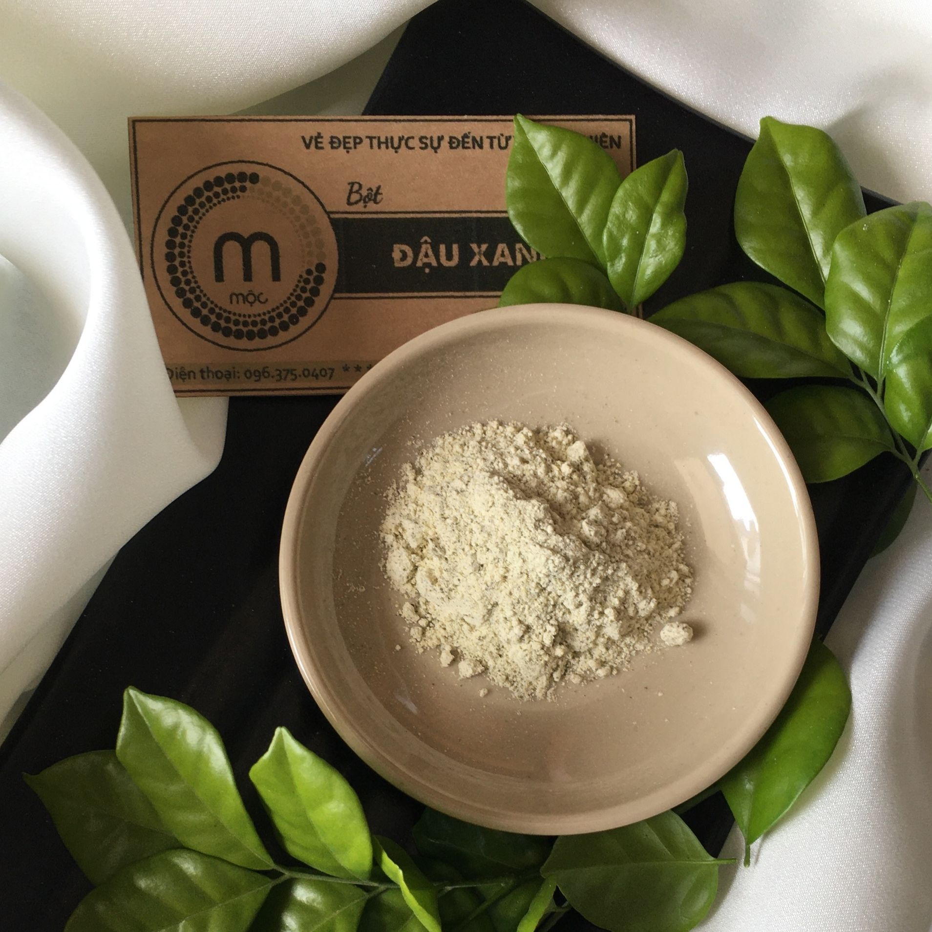 Bột đậu xanh nguyên chất đắp mặt nạ MỘC - làm mờ nám, tàn nhang, tẩy tế bào chết, giảm mụn túi dùng thử 10g, chai 100ml và 200ml handmade