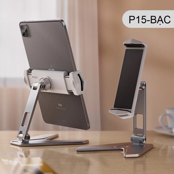 [Nhập ELJAN2 giảm đến 200k cho đơn 99k]Giá kẹp xoay 360 độ đỡ điện thoại máy tính bảng tablet cho iPhone iPad Surface Samsung hợp kim nhôm P15