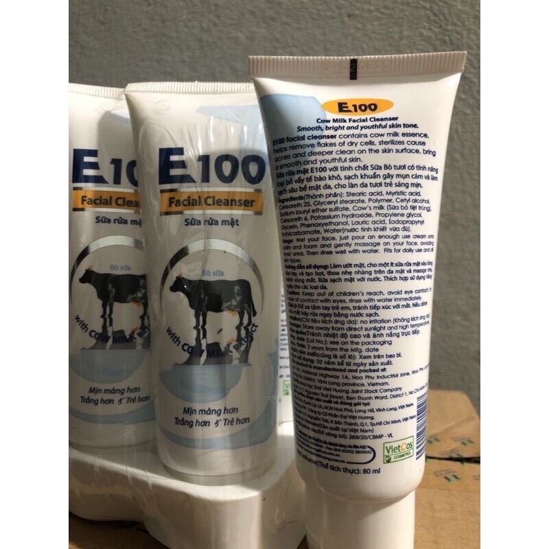 Sữa rửa mặt con bò E100 80ML