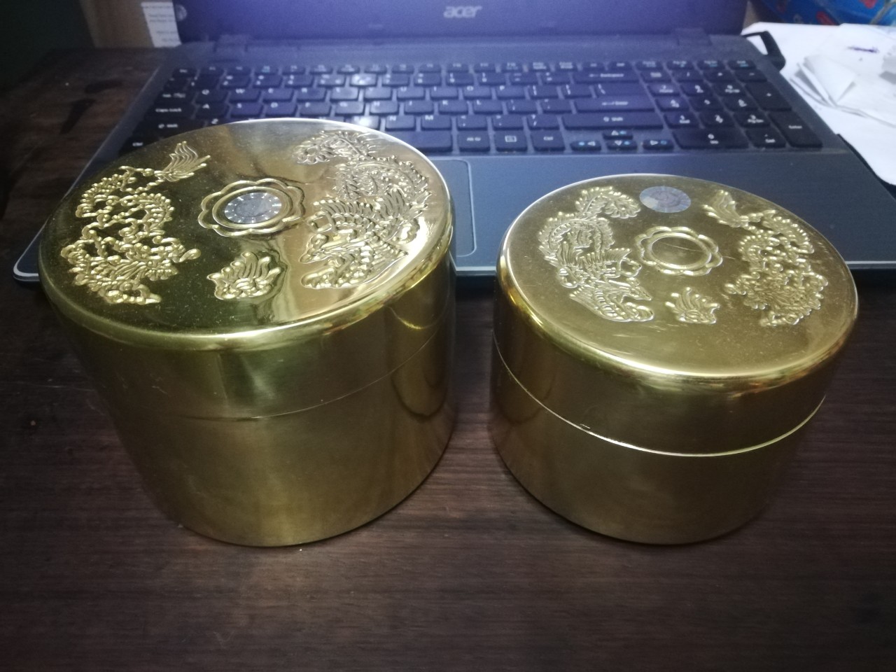 Bộ Tráp trầu Long Phụng bằng đồng