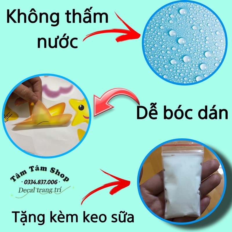 Decal dán tường đôi cánh thiên thần, sẵn keo dán.