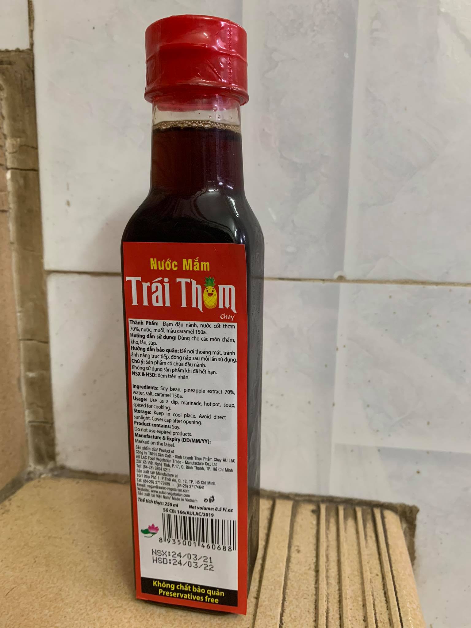 [HCM]Nước mắm tr&aacutei thơm chay &Acircu Lạc - chai 250ml
