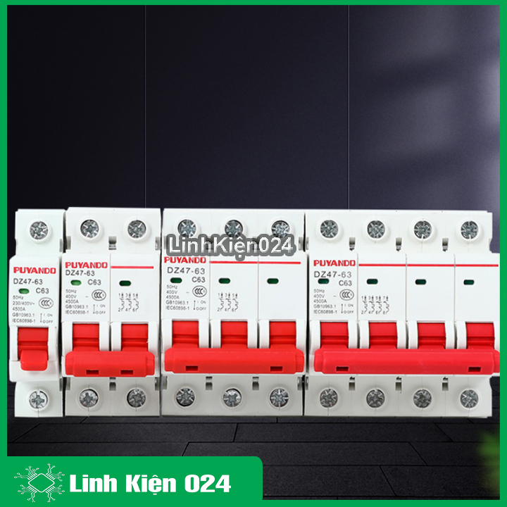 Cầu dao aptomat tép công tắc Mini Dz47-63 chống giật