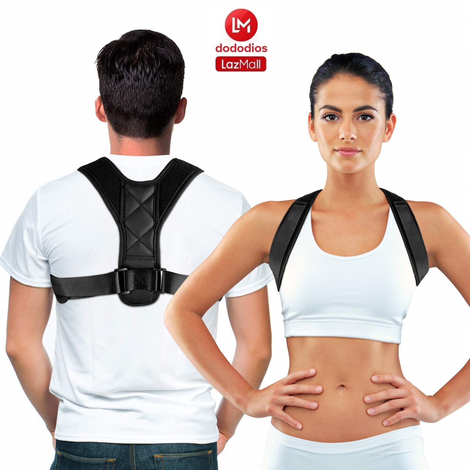 Back support posture corrector, shoulder brace for posture correction Adjustable and Comfortable Clavicle Brace elieves Upper Back&Shoulders Pain Correcting Hunchback Posture (Universal) dododios - Đai chống gù lưng, đai lưng chống gù miDoctor