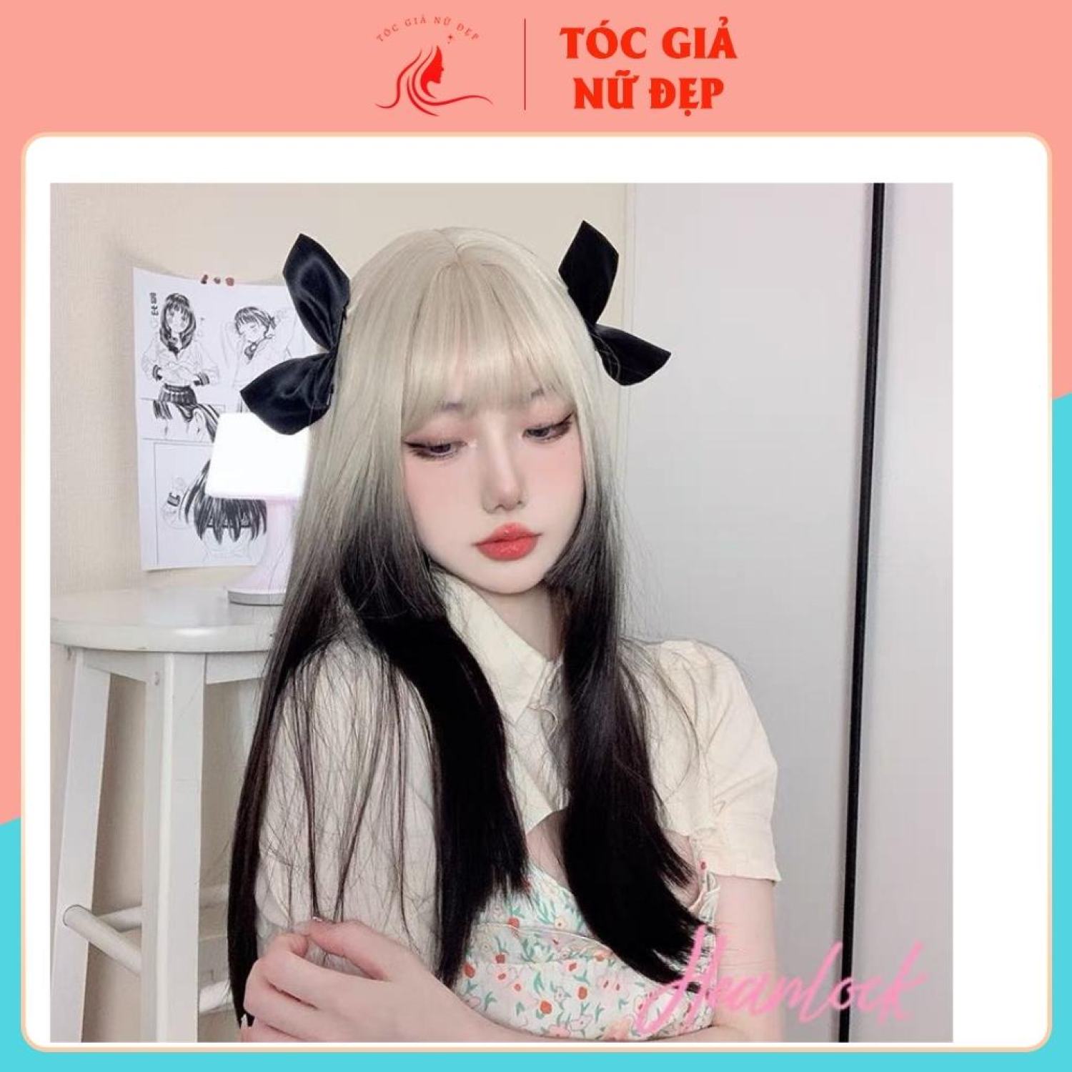 Tóc giả nguyên đầu mẫu mới mã BHT043