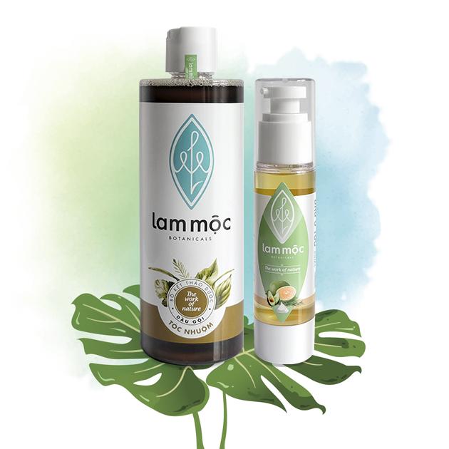 Combo bộ sản phẩm phục hồi tóc hư tổn - Lam Mộc