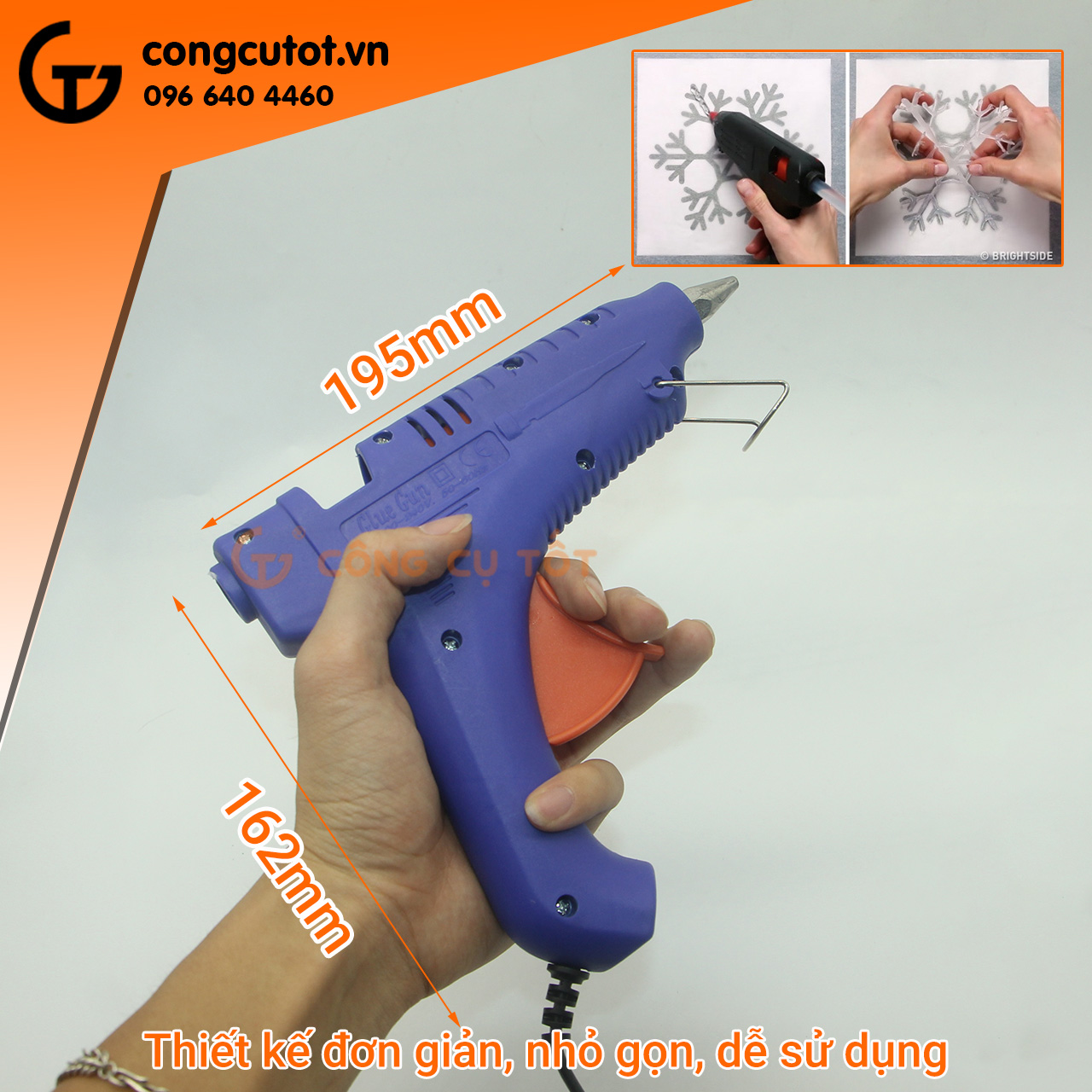 Súng bắn keo nến loại to 100W