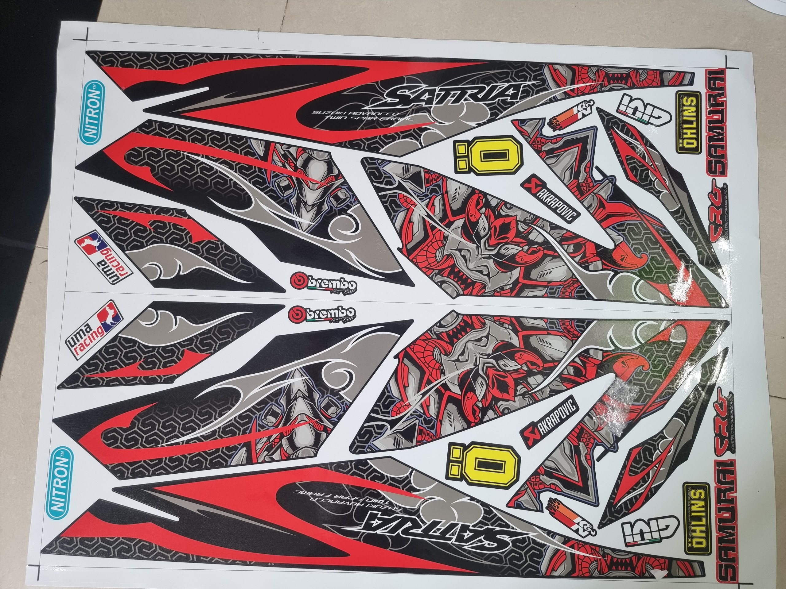 Tem rời satria 150 samurai