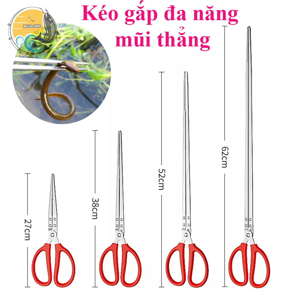 Kẹp đa năng bắt lươn , rắn, bắt hải sản chống trơn trượt không gỉ cao cấp - Đồ Câu DHS