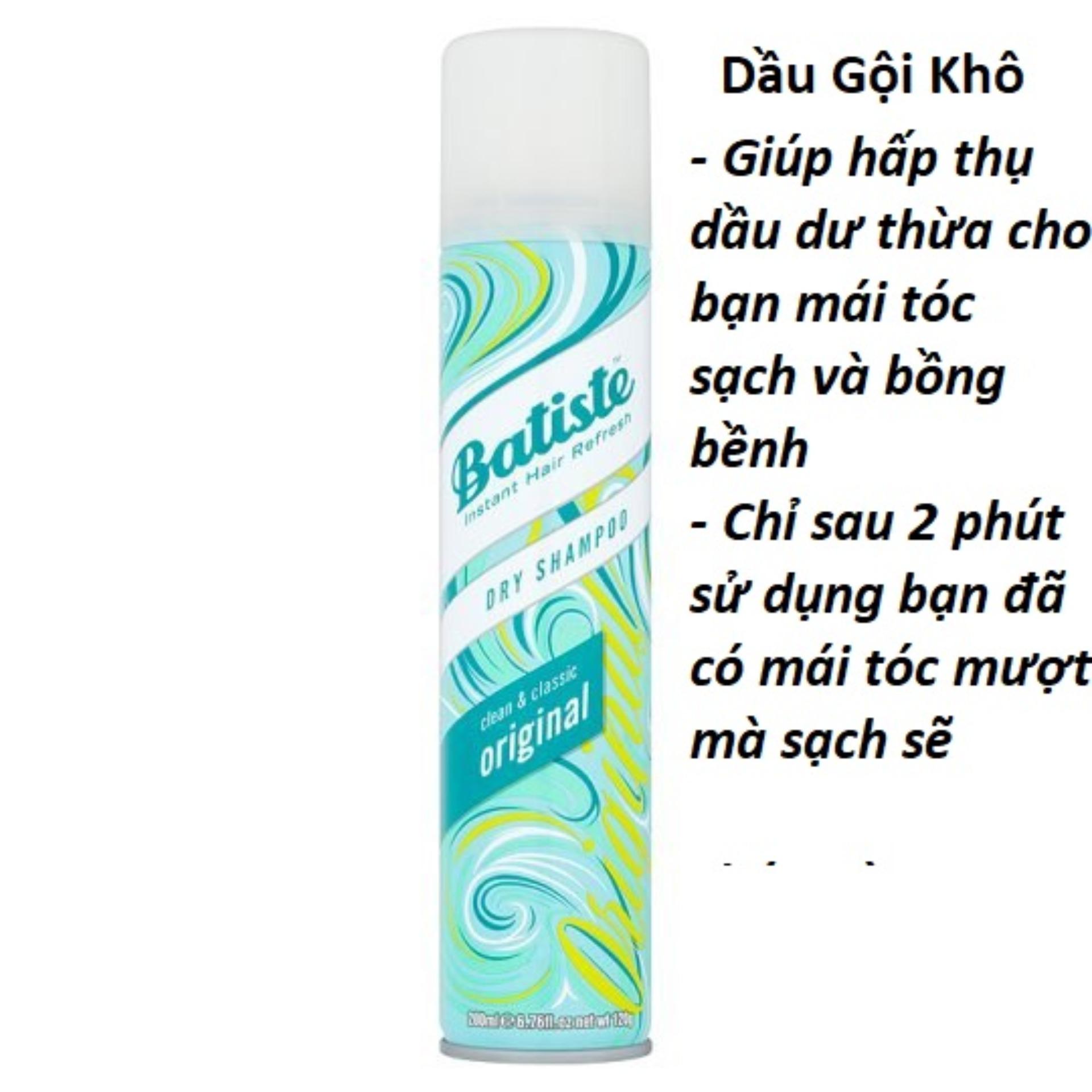 Dầu Gội Khô Batiste Dry Shampoo (200ml) – Original