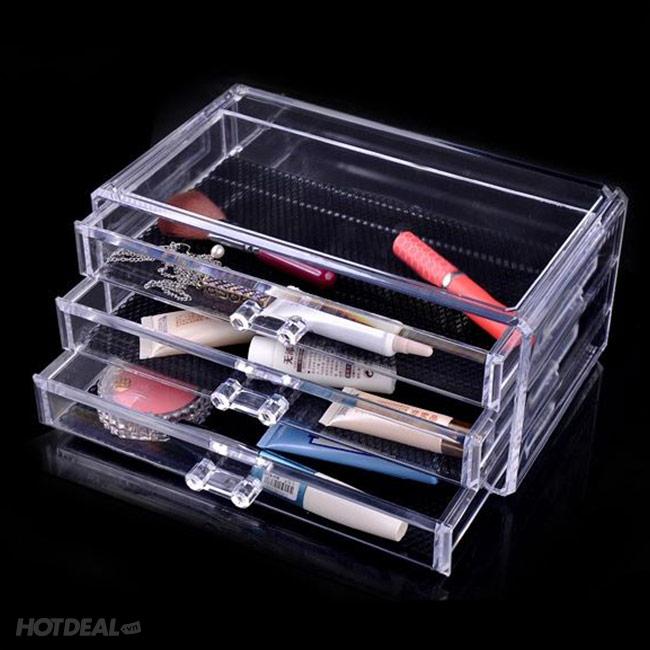 Kệ đựng mỹ phẩm mica 4 tầng