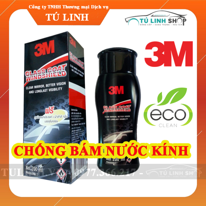 chai chống bám nước trên kính xe 3M Glass Coat Windshield 08889 LT 200ml
