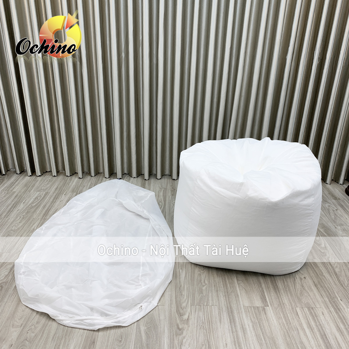 Vỏ lót trắng đựng hạt xốp của ghế lười thư giãn dày dặn size l