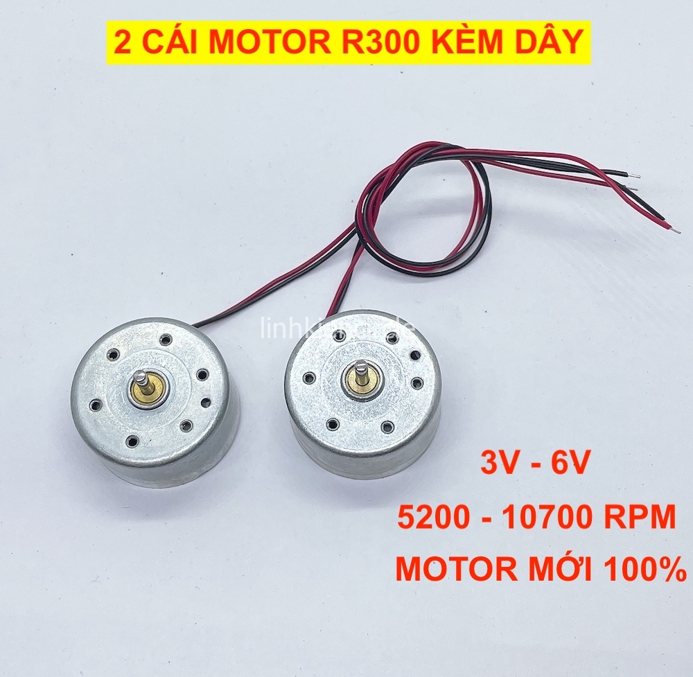 2 motor mini 300 mới 100% dùng quạt mini 3V - 6V tốc độ 5200 - 10700 RPM - LK0005