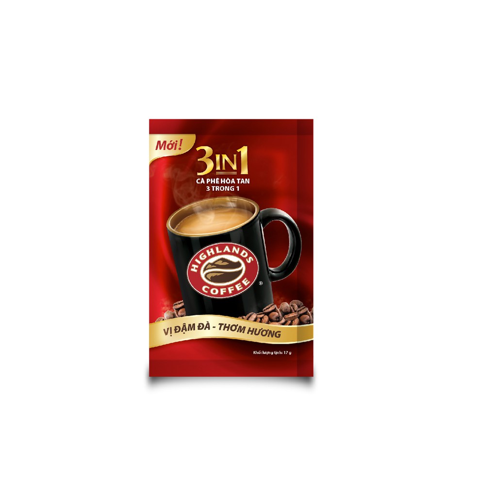 Cà Phê Highlands Coffee 3in1 Hòa Tan (40 Gói x 17g)